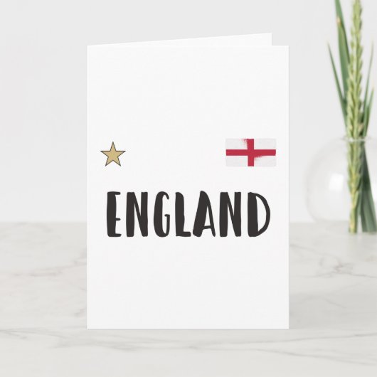 England Football Fan Shirt Englische Flagge Karte (Vorderseite)