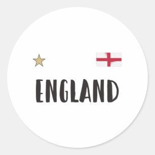 England Football Fan Shirt Englische Flagge Runder Aufkleber