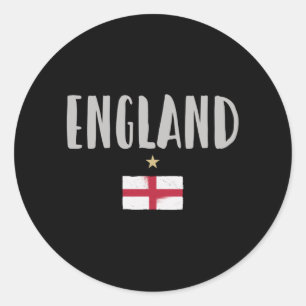 England Football Fan Shirt Englische Flagge Runder Aufkleber