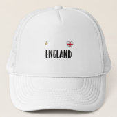 England Football Fan Shirt Englische Flagge Truckerkappe (Vorderseite)