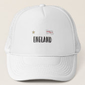 England Football Fan Shirt Englische Flagge Truckerkappe (Vorderseite)