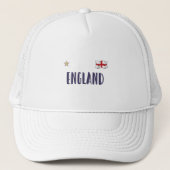 England Football Fan Shirt Englische Flagge Truckerkappe (Vorderseite)