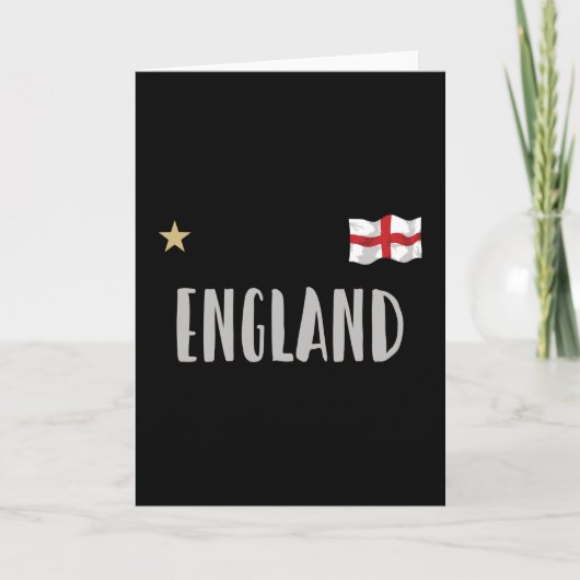 England Football Fan Shirt English Flag Karte (Vorderseite)
