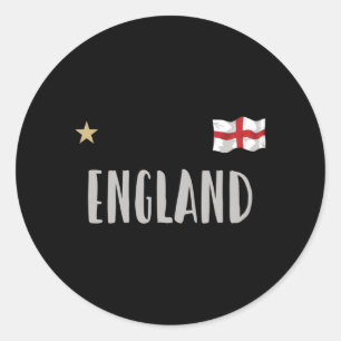 England Football Fan Shirt English Flag Runder Aufkleber
