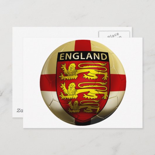 England Football Postkarte (Vorne/Hinten)