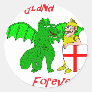 England Forever Runder Aufkleber