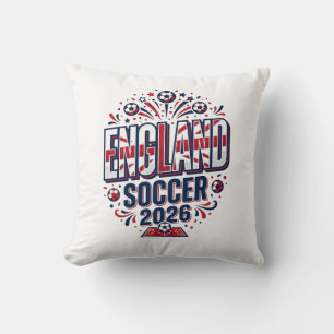 England Fußball 2026 Fußball Fett Land Typografie Kissen