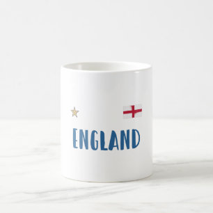 England Fußball Fan-Shirt Englische Flagge Kaffeetasse