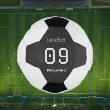 England Fußball Schwarz Weiß Benutzerdefinierter N
