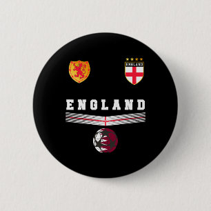 England Fußballfans Trikot Englische Flagge Fußll Button