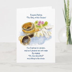 England Garden Verse mit Aquarellmalerei Karte