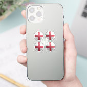 England Glossy Circle Flag Aufkleber (Telefon)