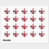 England Glossy Circle Flag Runder Aufkleber (Blatt)