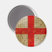 England Grunge Flag Magnet (Vorderseite/Rückseite)