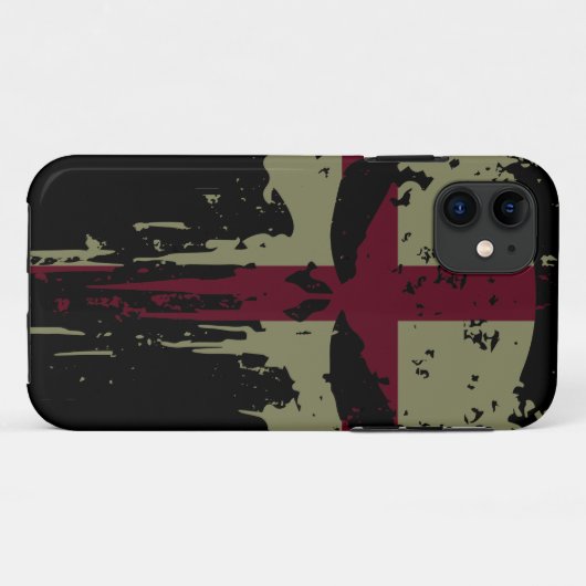 England Grunge Schädel Case-Mate iPhone Case (Rückseite (Horizontal))