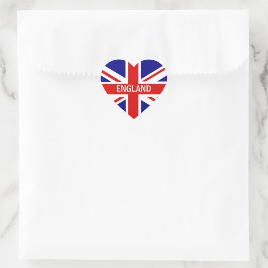England Heftsticker Herz-Aufkleber (Tasche)