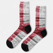 England Holzflagge Socken (Linkes Detail)