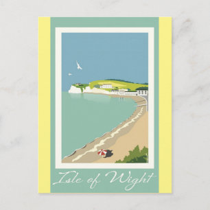 England Isle of Wight Vintage Travel Poster Postkarte