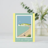 England Isle of Wight Vintage Travel Poster Postkarte (Stehend Vorderseite)