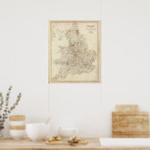 England Kanäle, Eisenbahnen Poster (Küche)