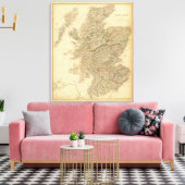 England Karte Leinwanddruck (Insitu (Wohnzimmer))