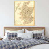 England Karte Leinwanddruck (Insitu (Schlafzimmer))