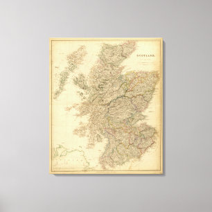 England-Karte Leinwanddruck