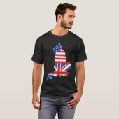 England Karte US-Flagge Halbfinale Britische Halba T-Shirt (Vorne ganz)