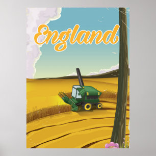 England kombinieren Ernteplakat Poster