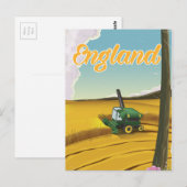 England kombinieren Ernteplakat Postkarte (Vorne/Hinten)