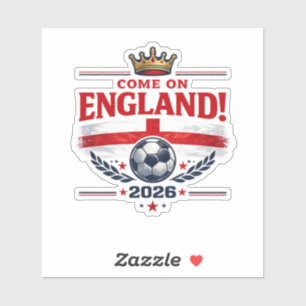 England Komm schon England 2026 Fußballfan Aufkleber