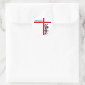 ENGLAND-Kreuzkreuz Runder Aufkleber (Tasche)