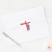 ENGLAND-Kreuzkreuz Runder Aufkleber (Umschlag)