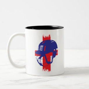 England-Kricket-Team-Sturzhelm-T - Shirt lockert Zweifarbige Tasse