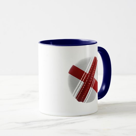 England-Kricketball Tasse (VorderseiteRechts)