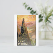 England Lake District Vintage Travel Poster Postkarte (Stehend Vorderseite)