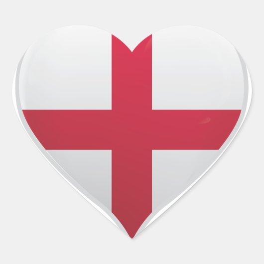 England Liebe Flaggenstempel Herz-Aufkleber (Vorderseite)
