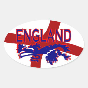 England Lion Roar St George Oval Aufkleber