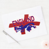 England Lion Roar St George Oval Aufkleber (Umschlag)