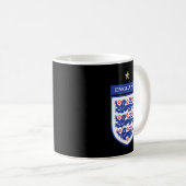 England lionesses football 2022 Three Heraldic Lio Kaffeetasse (VorderseiteRechts)