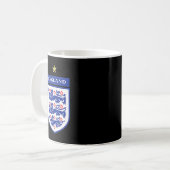 England lionesses football 2022 Three Heraldic Lio Kaffeetasse (Vorderseite Links)