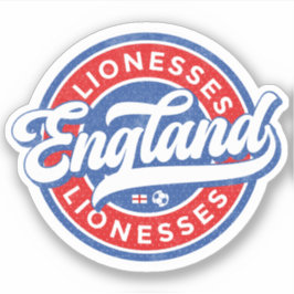 England Lionesses Soccer Badge Round Aufkleber