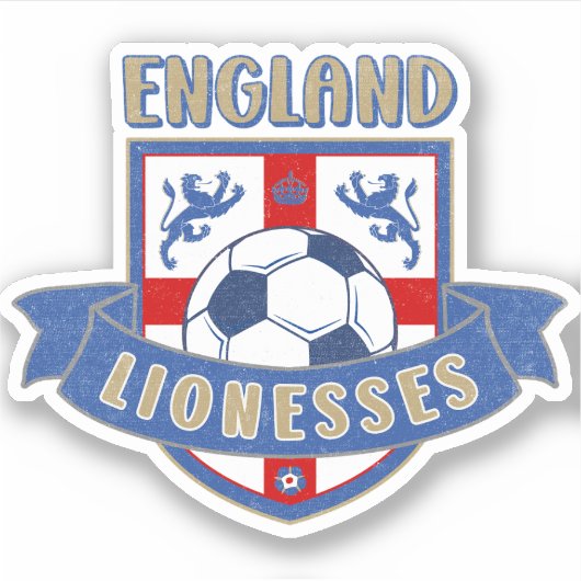 England Lionesses Soccer Crest (#02) Sticker (Vorderseite)