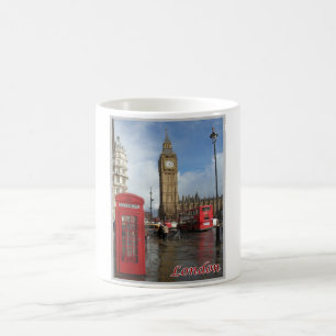 England - London - Big Ben - Doppeldecke - Kaffeetasse