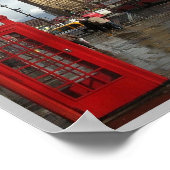 England - London - Big Ben - Doppeldecke - Poster (Ecke)