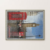 England - London - Big Ben - Doppeldecke - Puzzle (Horizontal)