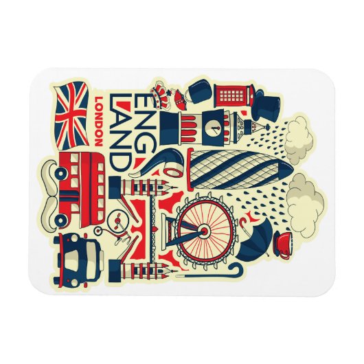 England London Funny Magnet (Horizontal)