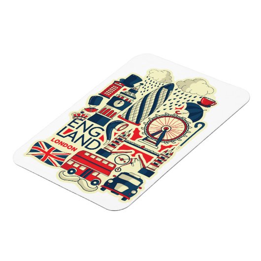 England London Funny Magnet (Linke Seite)