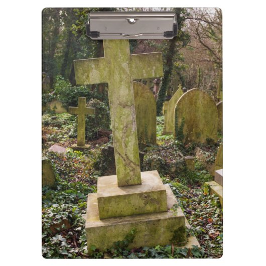 England, London, Highgate Friedhof, Gravesite Klemmbrett (Vorderseite)