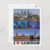 England - London - I Liebe - Postkarte (Vorne/Hinten)